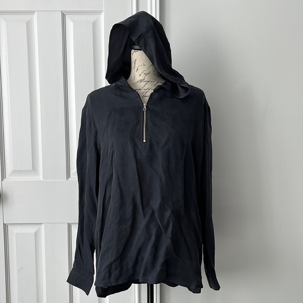 SET Cupro hooded shirt